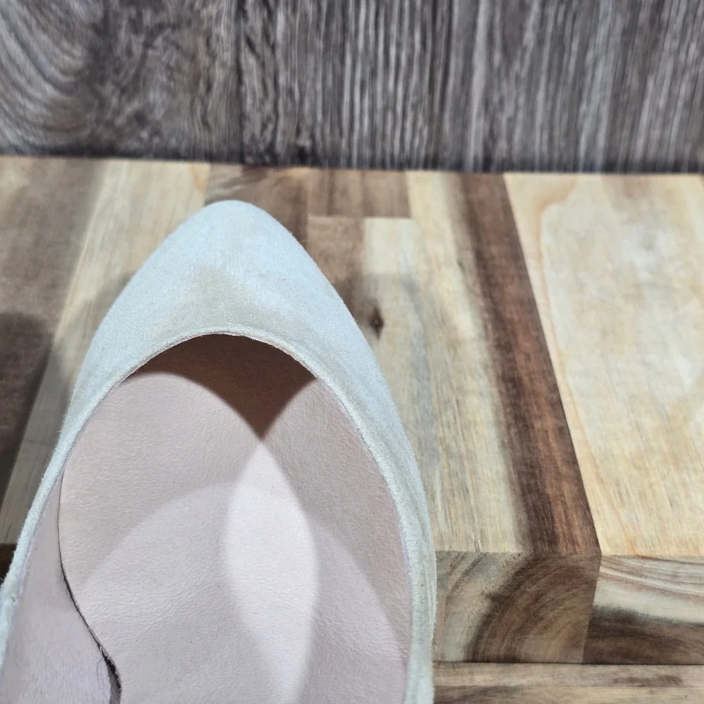 Viscata Barcelona Suede Espadrille Wedge Pumps Beige‎ Made in Spain Size 40